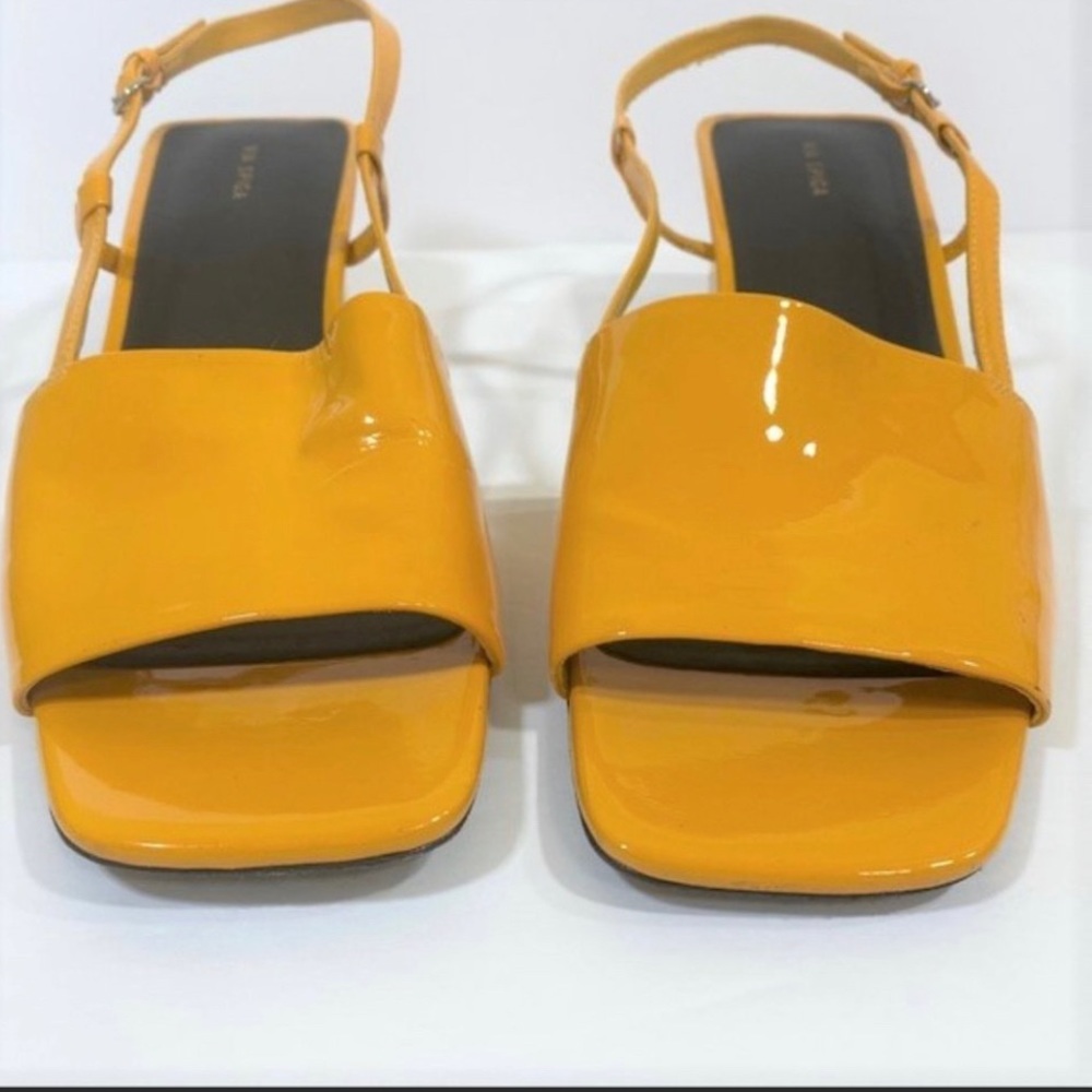 Via Spiga Florian Leather Yellow Sandal Size EU 40